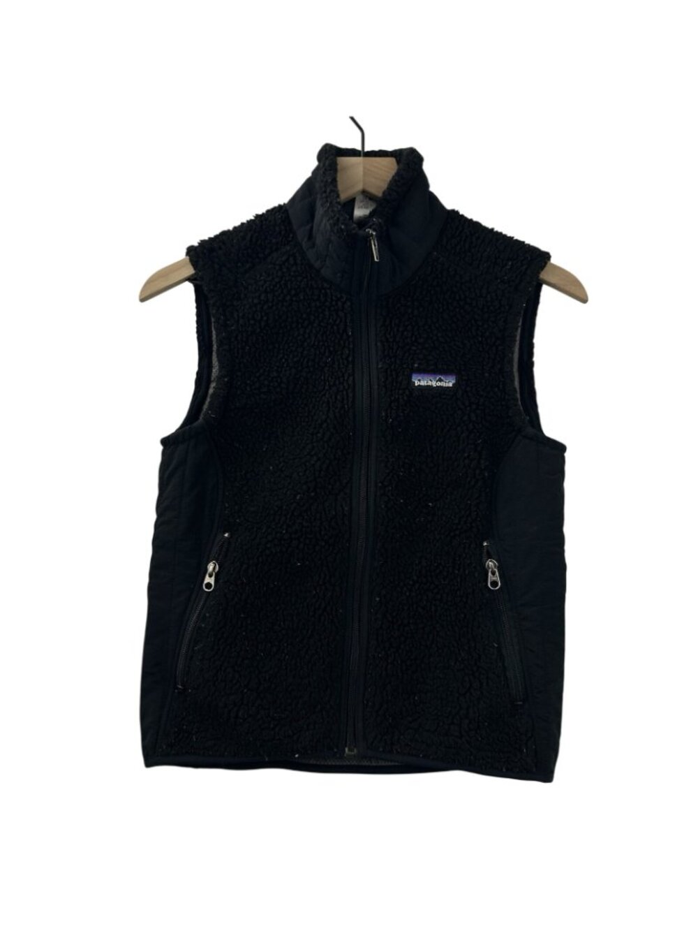 Patagonia Vest Jacket Womens Small Black Synchilla Sherpa Fleece Outdoor Hiking - Picture 7 of 16